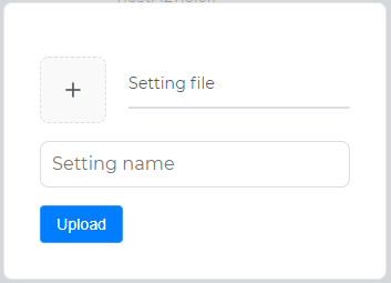 Selecting a settings file