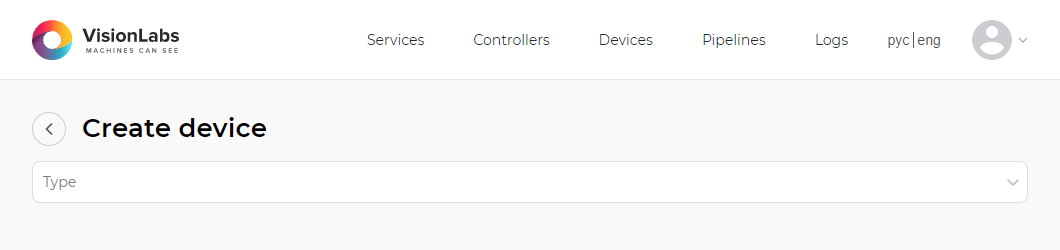 Device creation form