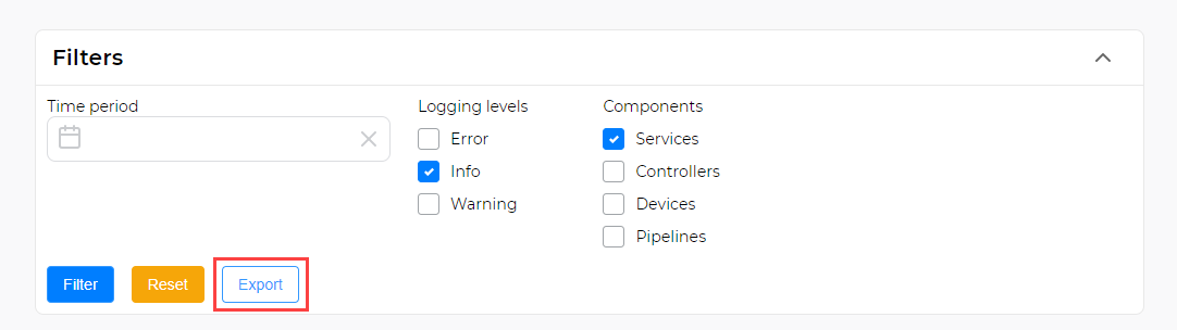 Log export