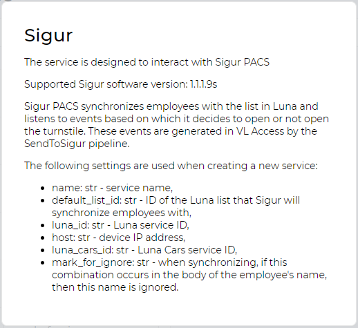 Figure 14. Pop-up window with the required component Parameters
