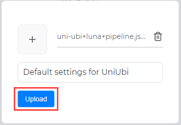 Figure 44. Adding a settings file