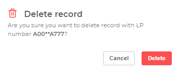 List record deletion warning