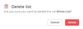 List deletion warning