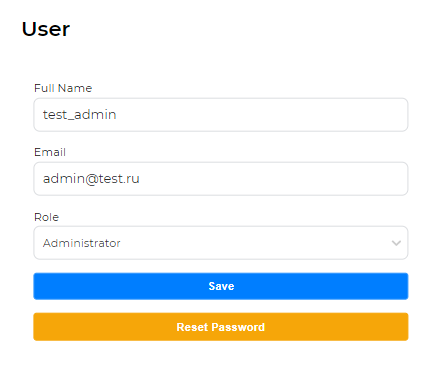 Users edit form