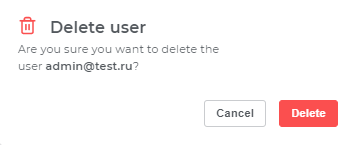 User deletion warning