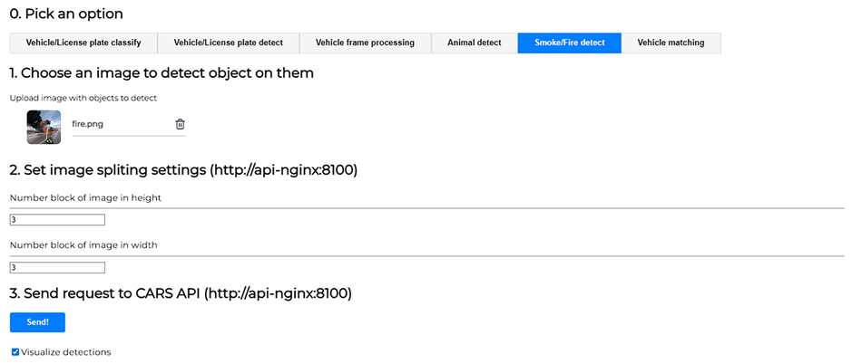 «Smoke/Fire detect» request interface
