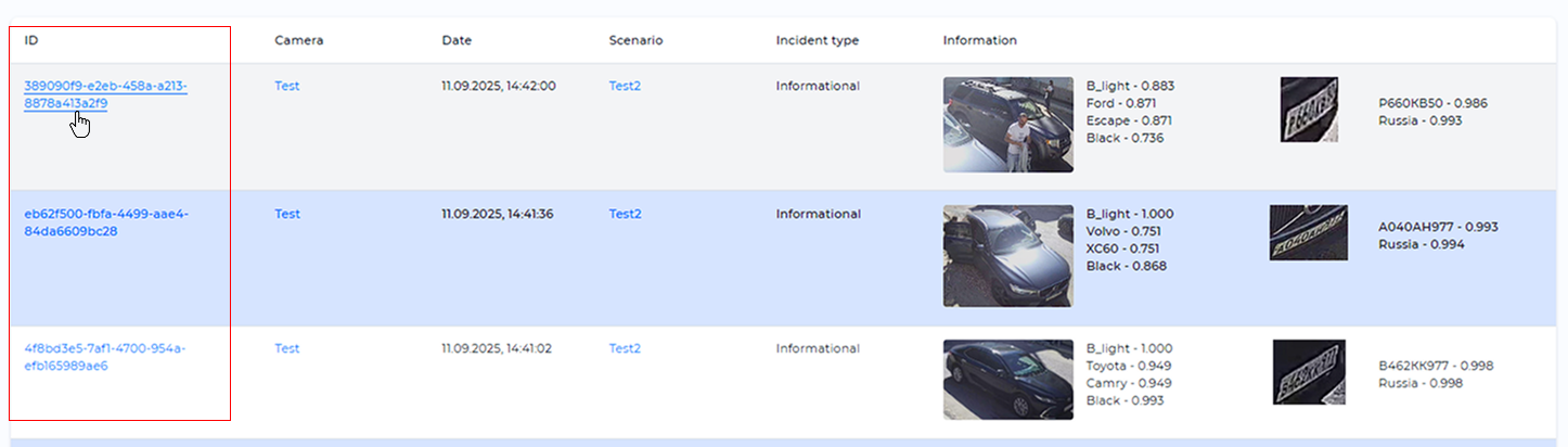 Incident card access
