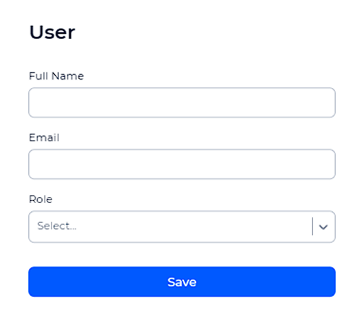 Add new user form