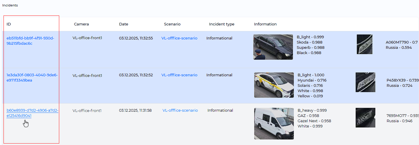 Incident card access