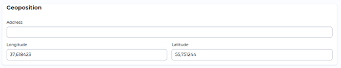 Camera geolocation form