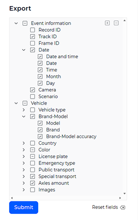 Example of selecting one value from the section (subsection)
