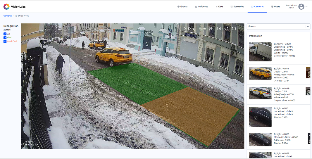 Video stream viewing window – interactive mode