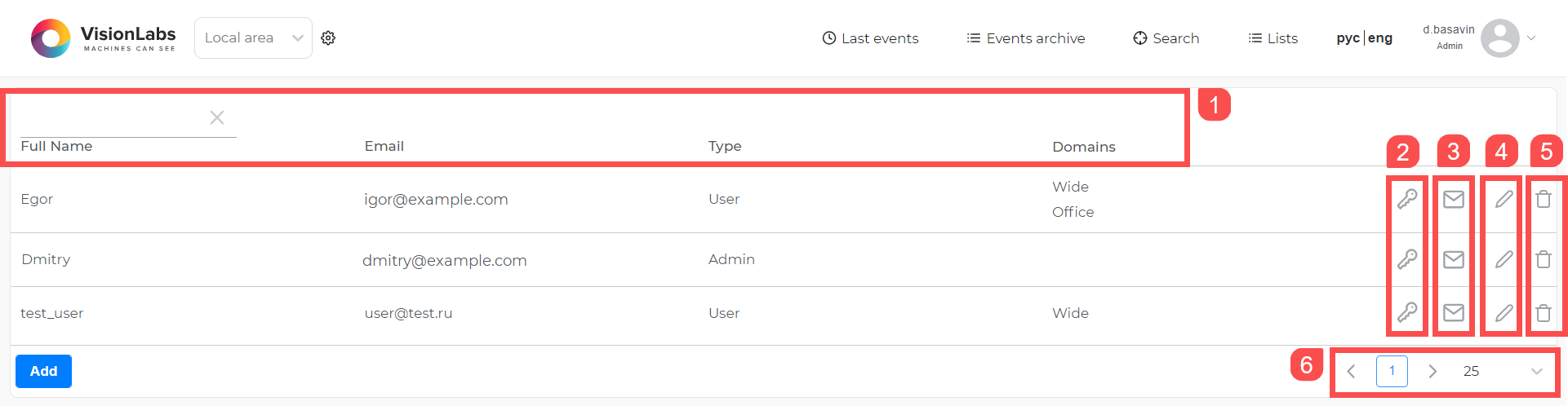 “Users” section
