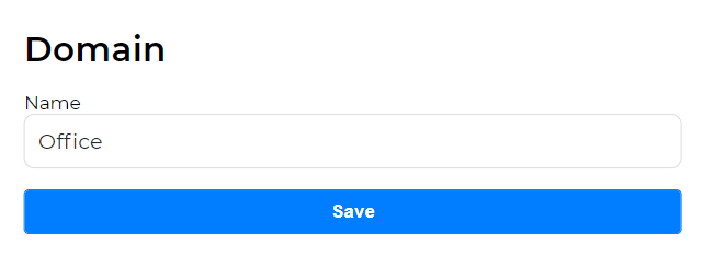 Edit domain data window
