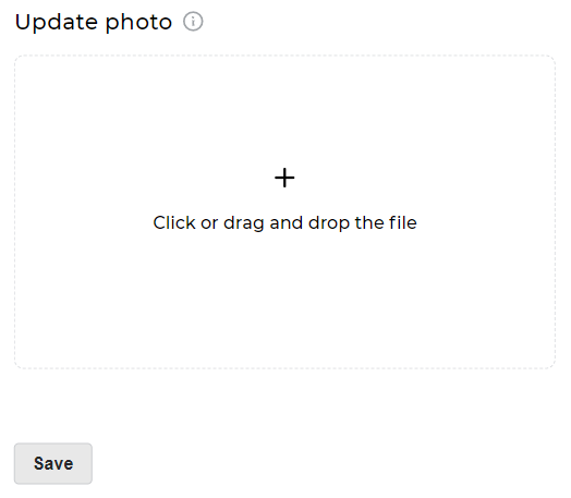 Form for updating a photo image in a face card