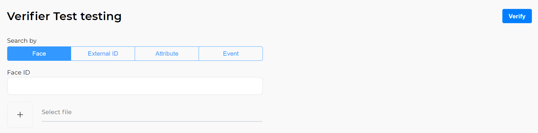 “Verifier testing” form