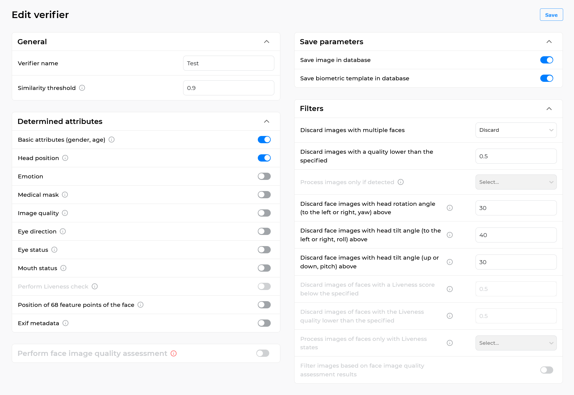 “Edit verifier” form