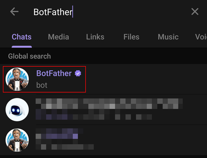  @BotFather