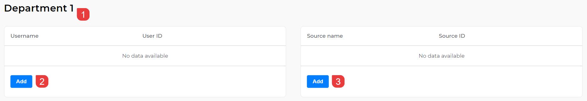 Department form