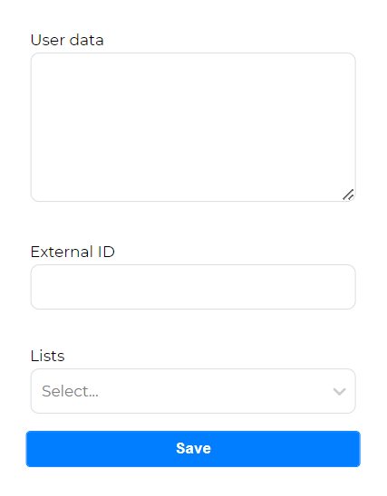 Figure 13. Face user data editing form