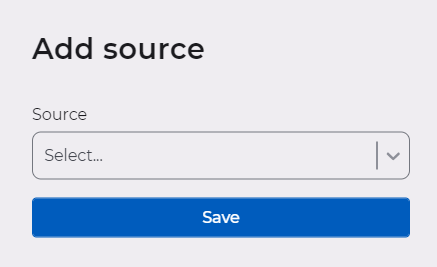 Form for adding an event source