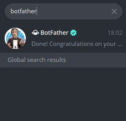  @BotFather