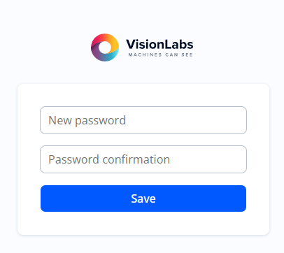 Form for creating a password