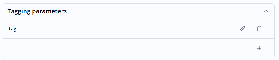 Tagging parameters