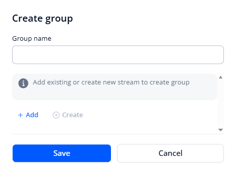 Setting up a group for monitoring zones
