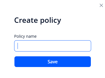 Figure 37. Form for creating dynamic policy