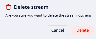 Figure 60. Confirmation of event source deletion