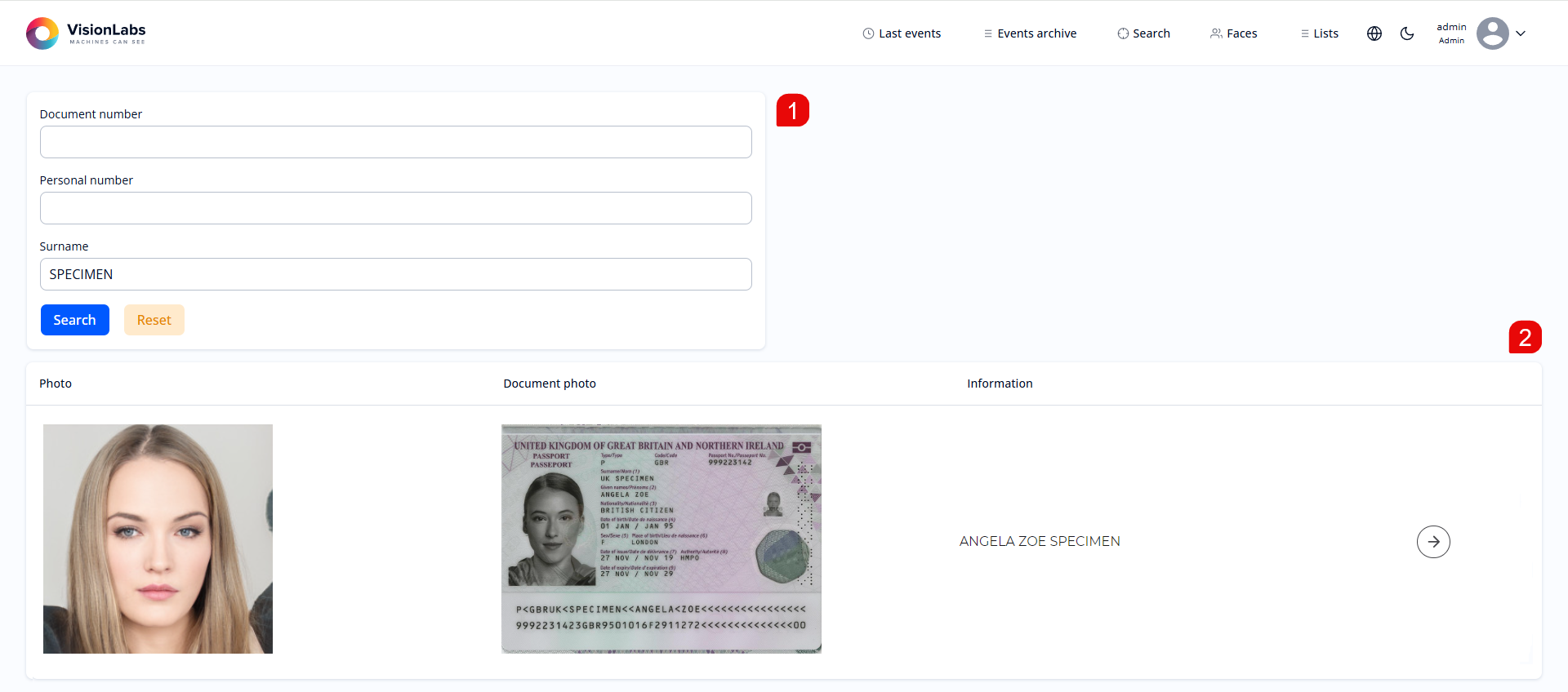 Figure 97. “Search by documents” section