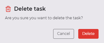 Figure 84. Confirmation of deletion of the task