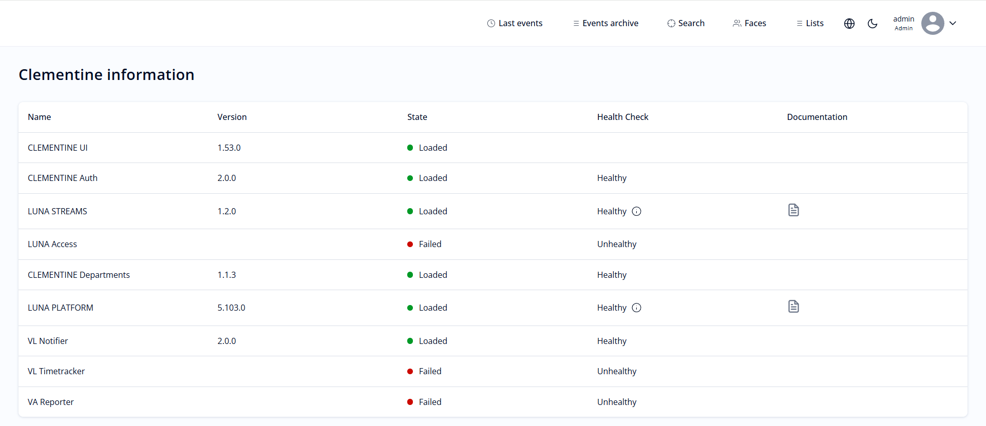 “Monitoring” section