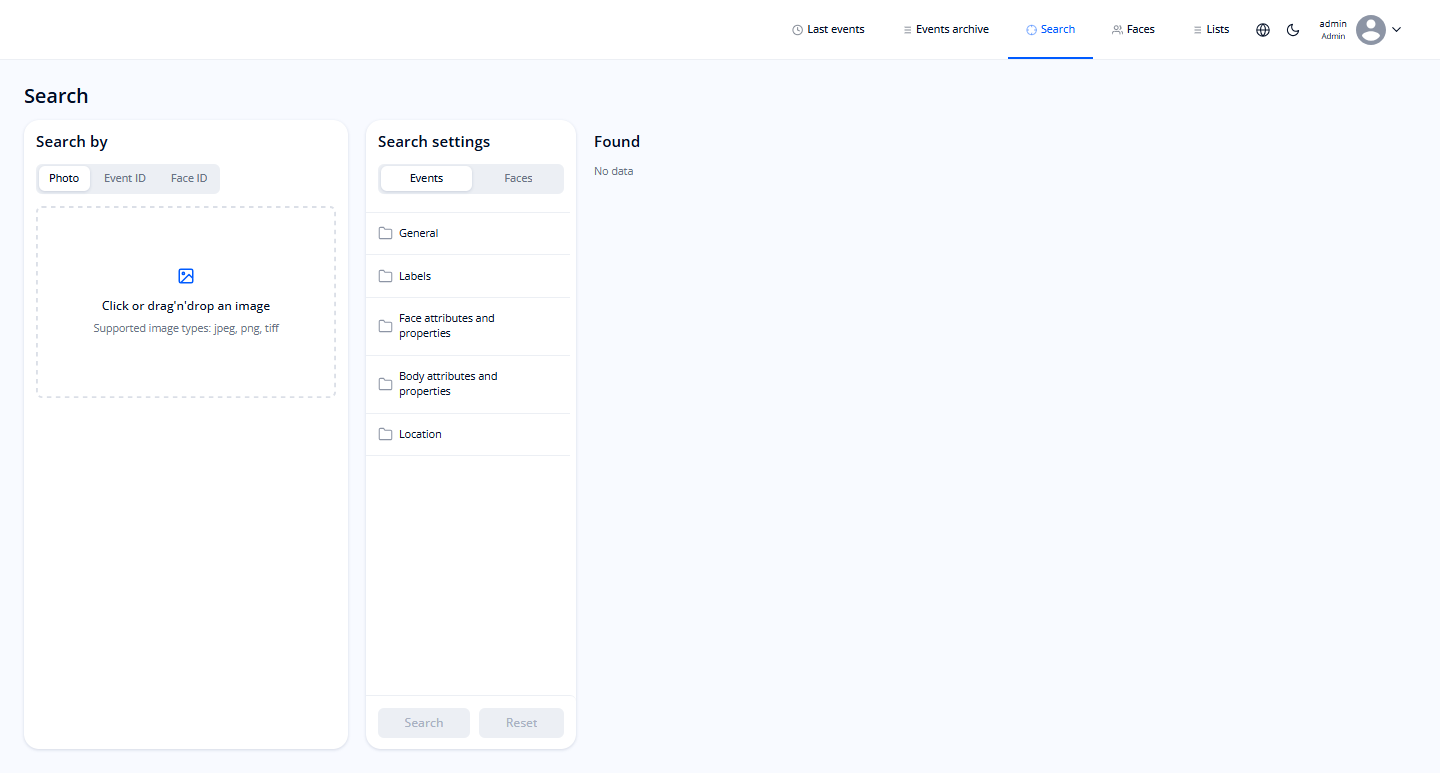 “Search” section