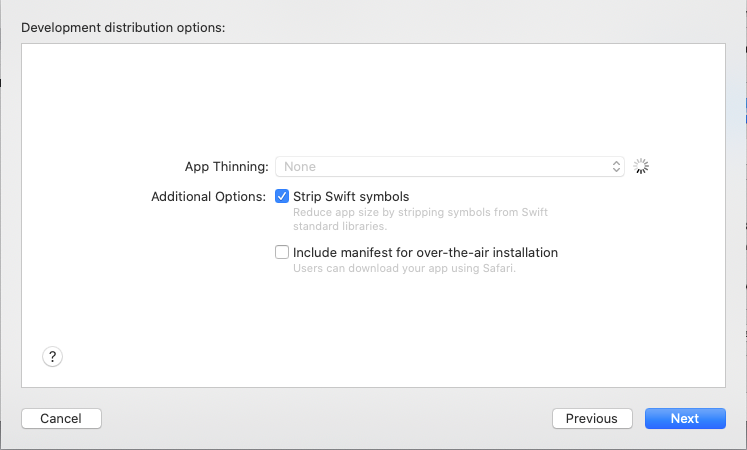 Development distribution options