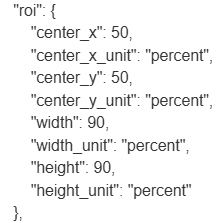 Parameters for face recognition ROI