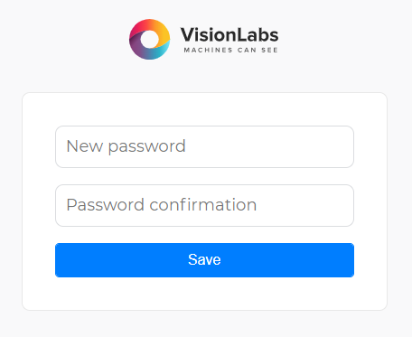 Form for creating a password