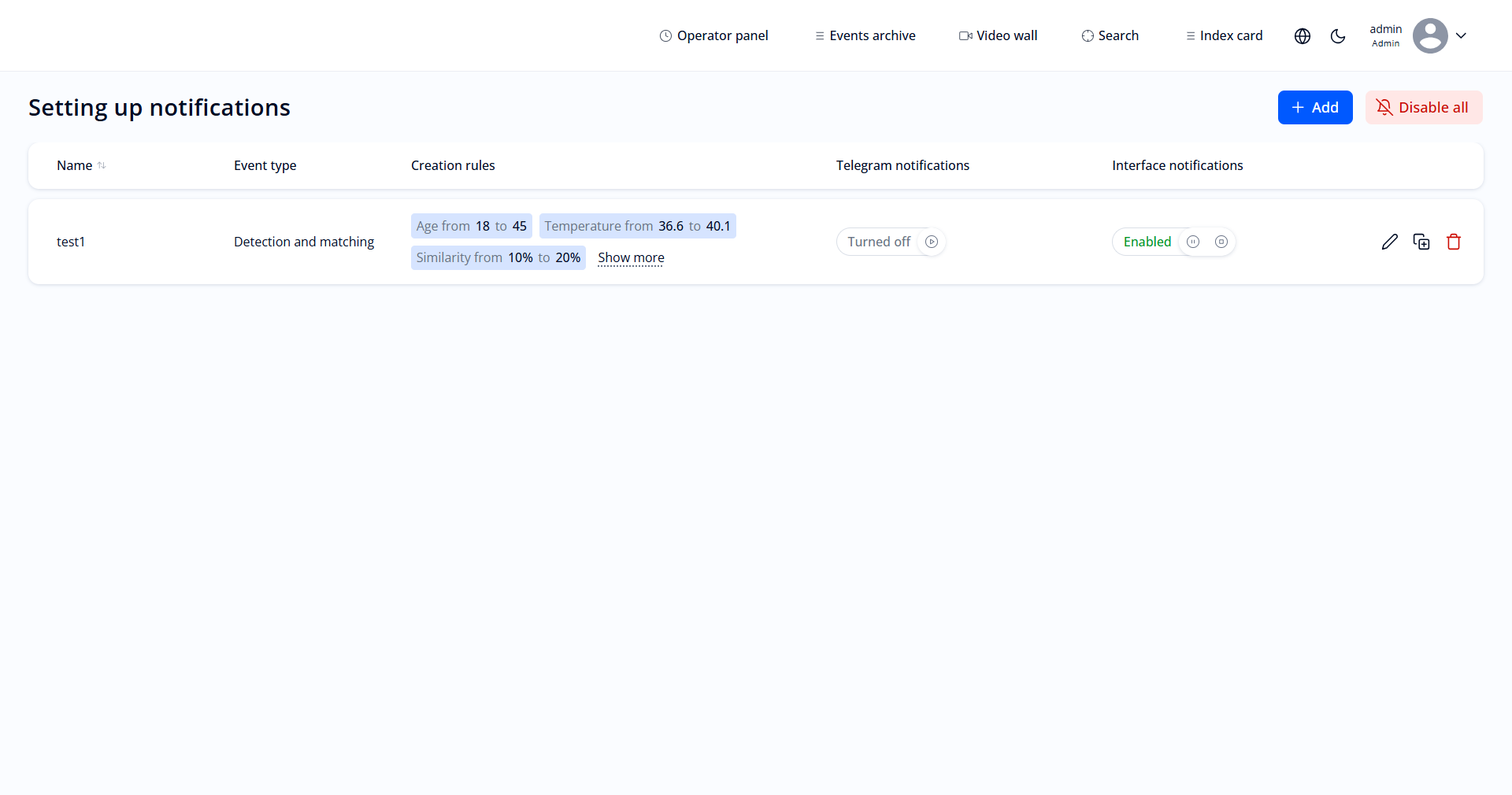 “Notifications” section