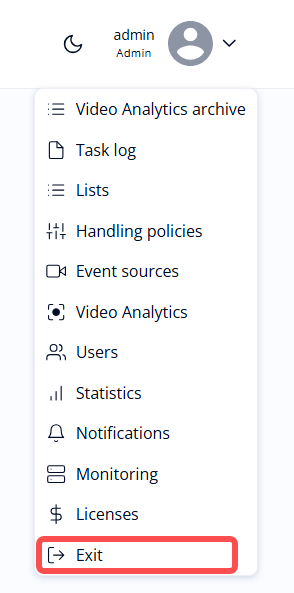Log out of administrator account
