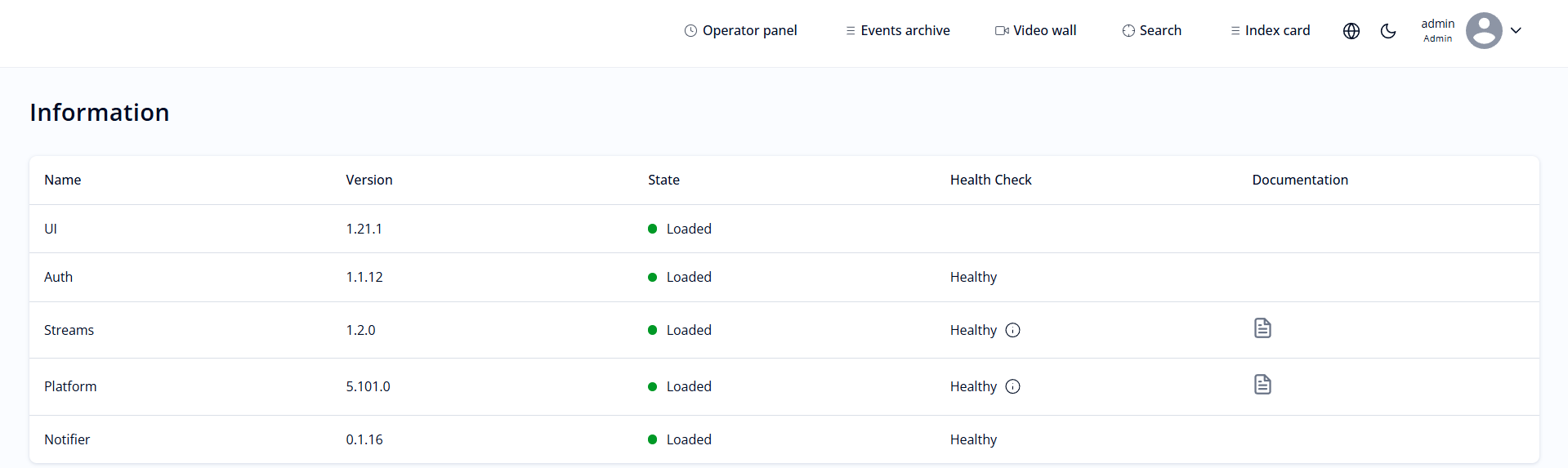 “Monitoring” section