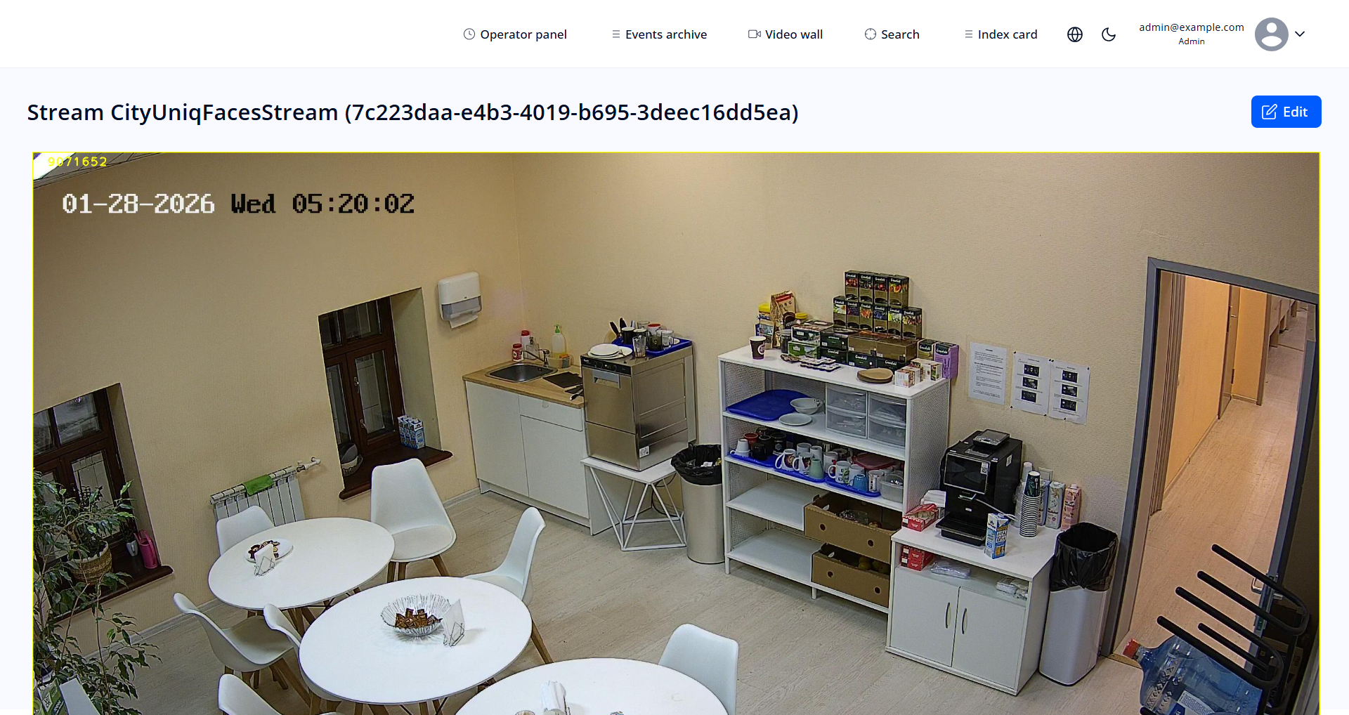 Video stream viewing page