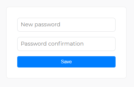 Password creation form