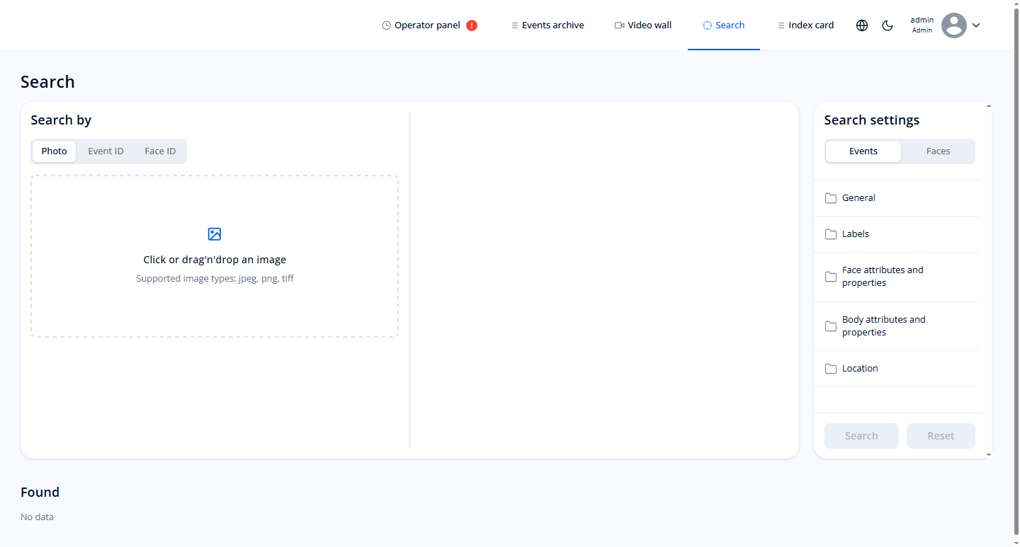 “Search” section