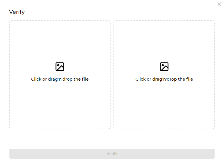 Window for creating a verification task