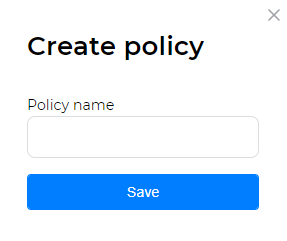 Form for creating dynamic policy