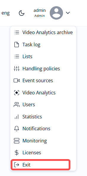 Log out of administrator account