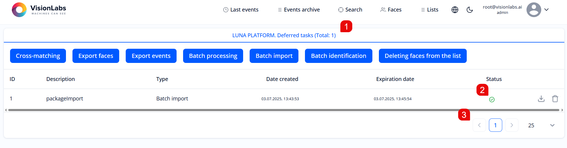“Tasks” section