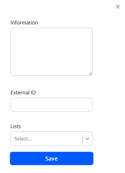 For for editing user data