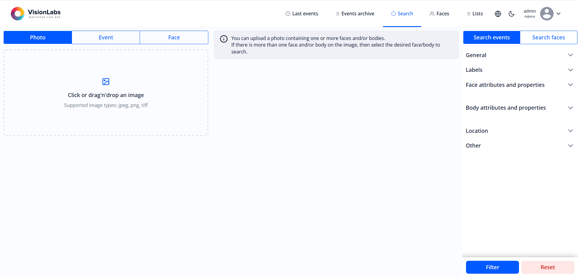“Search” section